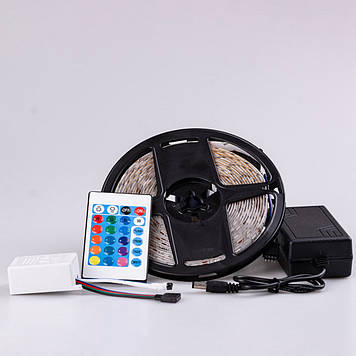 Світлодіодна стрічка Lugi 5050 RGB завдовжки 5 м з пультом мультиколор (5050RGB)