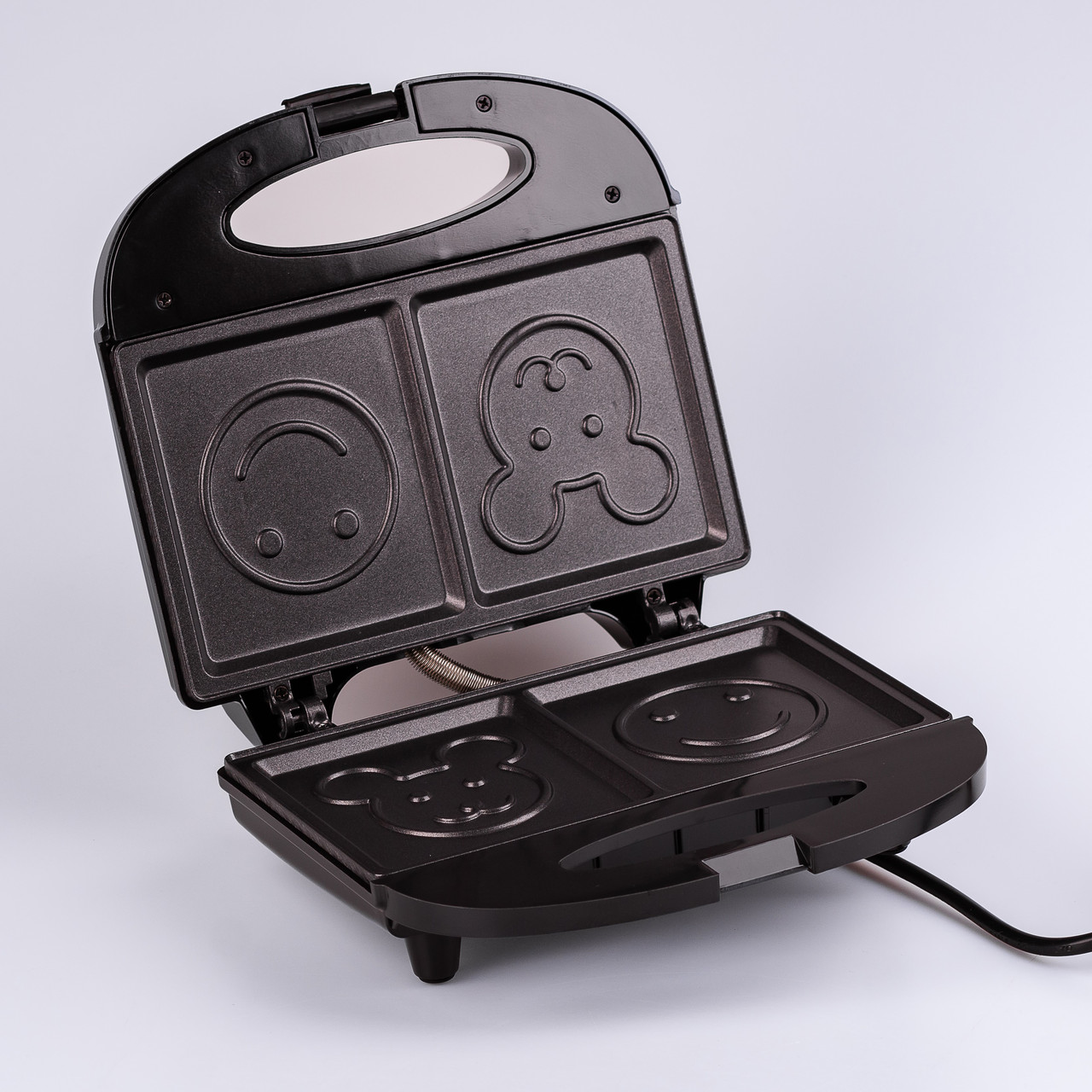 Вафельниця Sokany SK-128 для випікання мультяшних панкейків чорний (SK128), фото 1