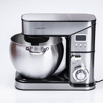 Міксер планетарний Sokany SC-623E з чашею з неіржавкої сталі на 10 л сталь (SC623E)