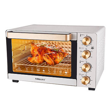 Духовка настільна електрична Sokany SK-450 50 л 1700 Вт Білий (SK450W)