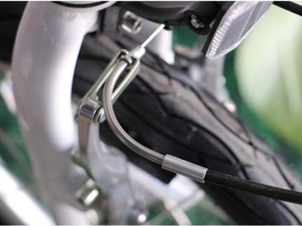 Труба 90 градусів для велосипедних гальм v-brake в комплекті з гумками, фото 1