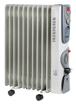 Оливний нагрівач із дуйкою Nikura 11 секцій 2500 Вт Біло-сірий (125261)