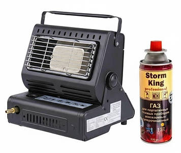 Газовий нагрівач з пальником Yanchuan YC-808B 1.3 кВт 1 балон Чорний (2104618732)