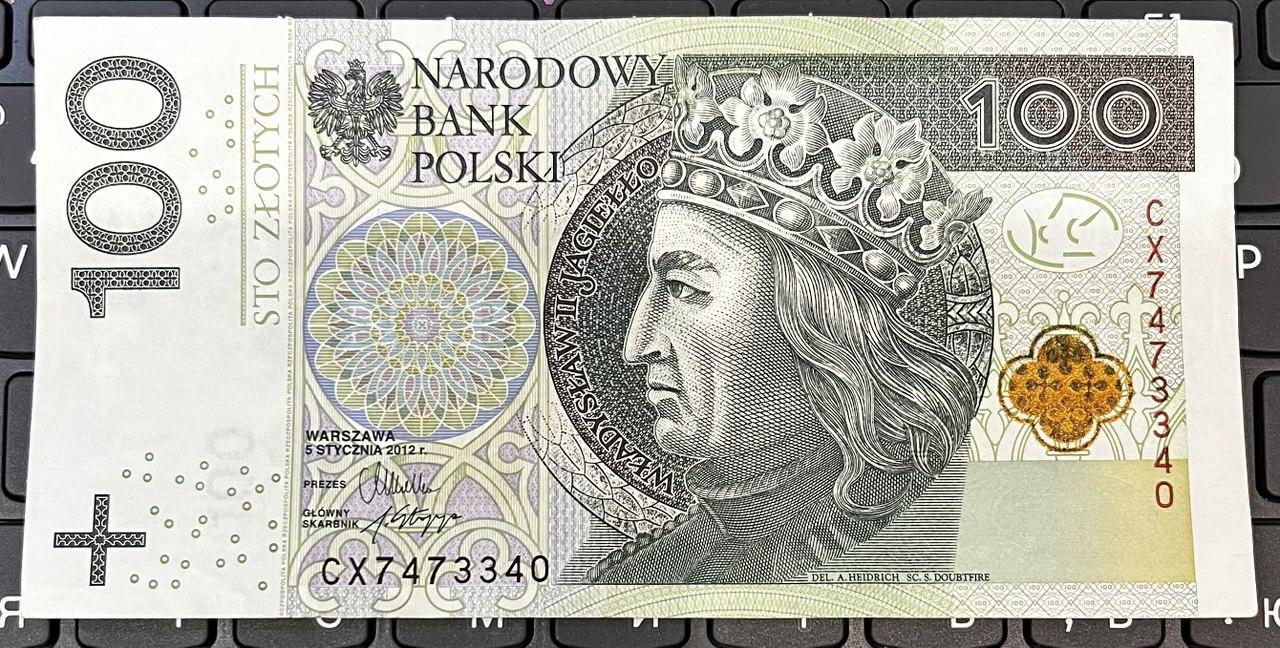 Банкнота Польщі 100 злотих 2012 р. VF, фото 1