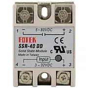 Реле Однофазне твердотільне реле SSR-40DD 40А DC-DC для нагрівальних елементів Польща