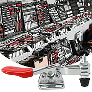 Будівництво та ремонт виробництво меблів Притиск шарнірно-важільний з горизонтальною основою столярний 201А 27кг для фіксації