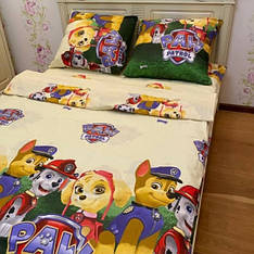 Полуторний комплект постільної білизни із Бязі Голд "Патруль бежевий"