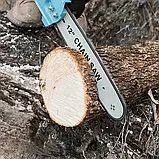 Ланцюгова пила з шиною 12 дюймів і 2 акумуляторами 48 В кейсі Electric Saw Blue, фото 8