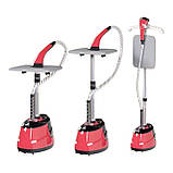 Відпарювач вертикальний для одягу Garment Steamer 2000W Червоний Паровий прас для всіх типів тканини, фото 4