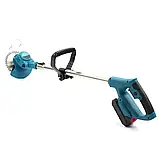 Акумуляторна газонокосарка-тример для коса трави MK-150B Blue Бездротова газонокосарка для саду, фото 6