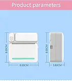 Дитячий портативний термопринтер C19 з Bluetooth і акумулятором принтер миттєвого друку з термопаперою, фото 9