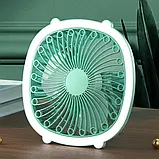 Портативний вентилятор акумуляторний із кільцевою лампою Breeze Silent Fan бездротовий, 3 режими, регулювання, фото 2