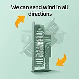 Портативний вентилятор акумуляторний із кільцевою лампою Breeze Silent Fan бездротовий, 3 режими, регулювання, фото 7
