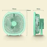 Портативний вентилятор акумуляторний із кільцевою лампою Breeze Silent Fan бездротовий, 3 режими, регулювання, фото 10