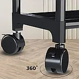 Подвійна стійка-вішалка 112×56×30 см на колесах із полицею для взуття YH9918-1, фото 7