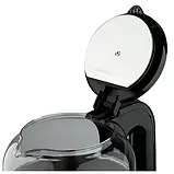 Чайник електричний 1.5 л із неіржавкої сталі зі скляним верхом RAF R.7832 Синій, фото 2