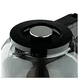 Чайник електричний 1.5 л із неіржавкої сталі зі скляним верхом RAF R.7832 Синій, фото 4