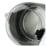 Чайник електричний 1.5 л із неіржавкої сталі зі скляним верхом RAF R.7832 Синій, фото 6