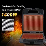 Електрична сендвічниця електрогриль на 1400 Вт RAF R.516 Гриль-бутербродниця для дому, фото 5