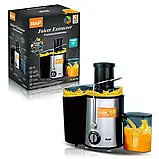 Соковижималка електрична з неіржавкої сталі потужністю 1000 Вт RAF R.2817S, фото 3