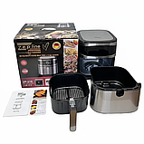 Кухонна аерофритюрниця Zepline ZP-216 на 12 л, 4200 Вт, мультипіч з великою чашею, фритюрниця без олії, фото 5