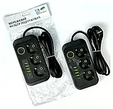 Мережевий фільтр живлення UA Power Socket F09U на 6 метрів 3 розетки +4 USB + Type-C Port, мережевий подовжувач, фото 6