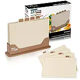 Кухонний набір дощок Zepline ZP-00220 Коричневий — 5 штук, зі зручною підставкою, фото 4