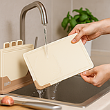 Кухонний набір дощок Zepline ZP-00220 Коричневий — 5 штук, зі зручною підставкою, фото 5