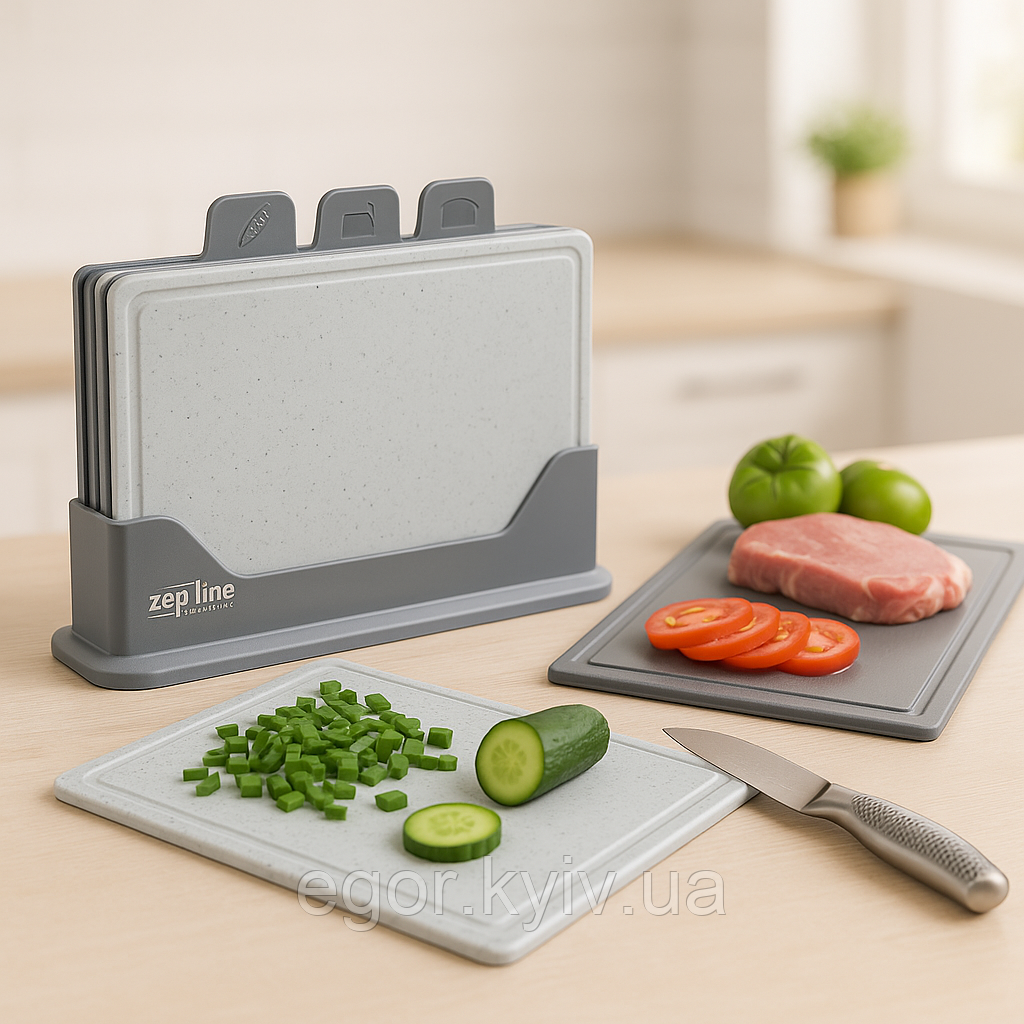 Набір обробних дощок Zepline ZP-00220 Сірий — 5 штук у сучасному дизайні, фото 1