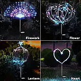 Вуличні садові ліхтарі на сонячній батареї Феєрверк 200 LED 2 шт SFK-41, фото 3