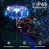 Вуличні садові ліхтарі на сонячній батареї Феєрверк 200 LED 2 шт SFK-41, фото 4