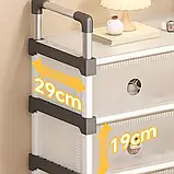 Підлогова пряма 4-рівнева полиця для взуття SKLM-25-LT6205 100х62х29 см, фото 8