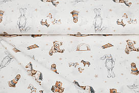 Сатин-твіл Плюшеві ведмедики, іграшки ретро