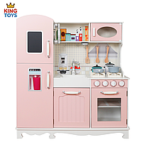 Дитяча кухня «Маленький Шеф» із плитою та LED-підсвіткою + аксесуари pink