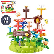 *Конструктор Flower "Квіткова галявина" (51 деталь) арт. 898-9105