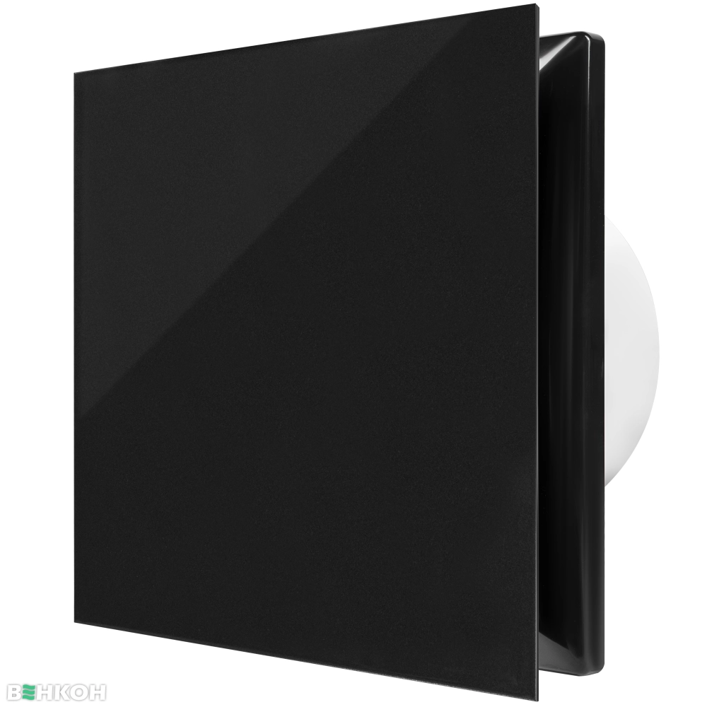 Вентилятор Вентс 100 ТН Солід Чорний Сапфір з таймером і датчиком вологості малошумний