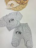 Комплект для новонародженого: Розпашонка + Повзунки з футера, фото 2