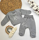 Комплект для новонародженого: Розпашонка + Повзунки з футера, фото 5