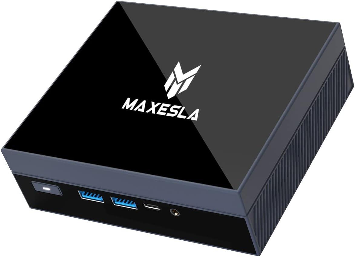 Міні-ПК Maxesla Windows 11 Pro, Intel Celeron N5105 2,9 ГГц 8 ГБ DDR4 256 ГБ SSD M.2, Мінікомп'ютер 2X HDMI UHD, Дводіапазонний, фото 1