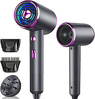 Професійний фен із негативними іонами, фен, 60 000 об./хв, 3 рівні холодного/гарячого повітря, швидке нагрівання, постійна