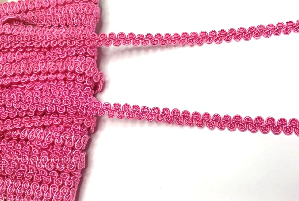 Тасьма декоративна Тасьма декоративна шанель вузька 6мм, рожева темна