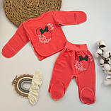 Комплект для новонародженого: Розпашонка + Повзунки з футера, фото 4