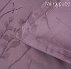 Постільна білизна Altinbasak сатин жаккард євро розмір Mina puce, фото 3