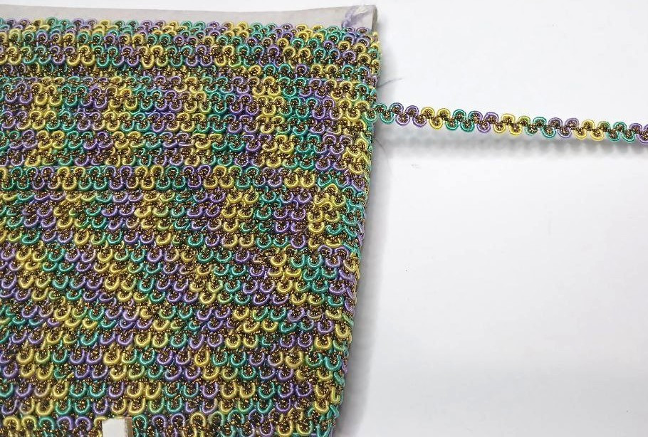 Тасьма декоративна Тасьма декоративна шанель вузька 6мм, меланж з темним люрексом