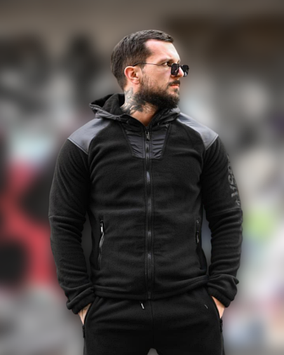 Чоловічий лісовий спортивний костюм AUDSA + Black | Теплий чоловічий спортивний костюм