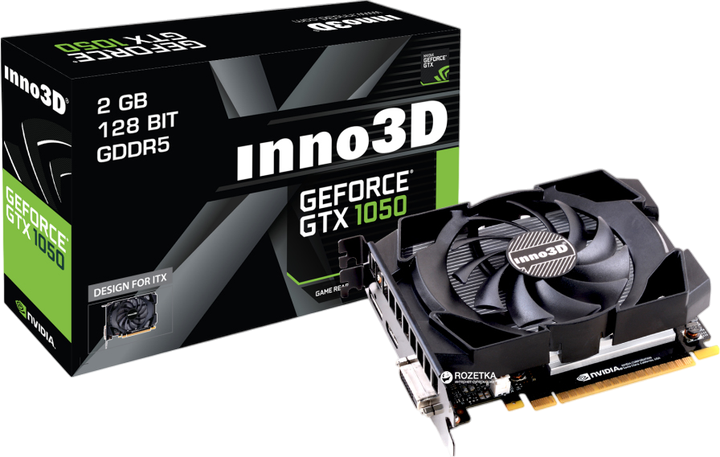 Відеокарта GeForce GTX 1050 Ti 4GB Inno3D Compact (N105T-1SDV-M5CM) Б/В