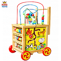 Дерев’яний ходунок-куб SmartWalker 6в1  — навчальний пхач, розвиваюча іграшка