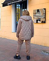 Костюм жіночий спортивний теплий кофта на молнії з плащівки і джогери рр.50-52, 54-56, 58-60, 62-64, фото 4