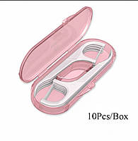 Набор флосс- зубочисток в чехле 10шт розовый , зубная нить, флоссер стоматологический