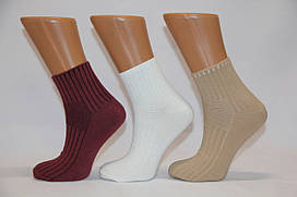 Жіночі шкарпетки середні стрейчеві діабетичні в рубчик КАРДЕШЛЕР яскраві асорті